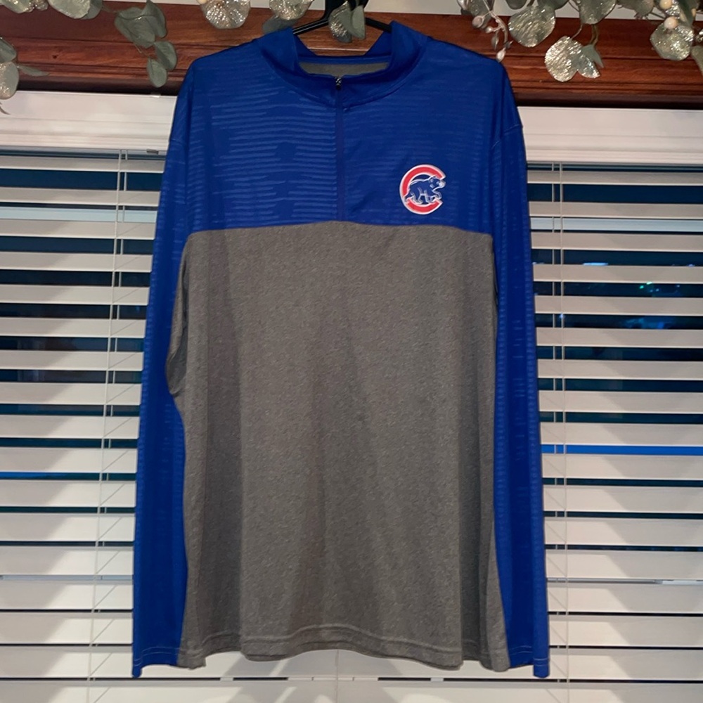 Men’s quarter zip long sleeve shirt - Chicago Cubs
